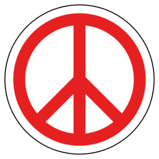 Peace Sign Sticker (Red)